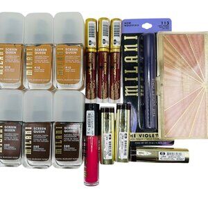 15pc Milani Makeup Collection: Foundations Lipsticks Lash Primer & Palette